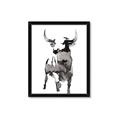 Picture of Ink Bull  _GroupedProduct_Rectangle_Portrait_Framed_Matted_