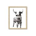 Picture of Ink Bull  _GroupedProduct_Rectangle_Portrait_Framed_Matted_