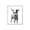 Picture of Ink Bull  _GroupedProduct_Rectangle_Portrait_Framed_Matted_