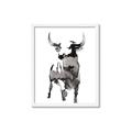 Picture of Ink Bull  _GroupedProduct_Rectangle_Portrait_Framed_Matted_