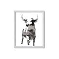 Picture of Ink Bull  _GroupedProduct_Rectangle_Portrait_Framed_Matted_