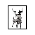 Picture of Ink Bull  _GroupedProduct_Rectangle_Portrait_Framed_Matted_
