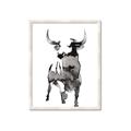 Picture of Ink Bull  _GroupedProduct_Rectangle_Portrait_Framed_Matted_