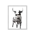 Picture of Ink Bull  _GroupedProduct_Rectangle_Portrait_Framed_Matted_