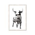 Picture of Ink Bull  _GroupedProduct_Rectangle_Portrait_Framed_Matted_