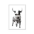 Picture of Ink Bull  _GroupedProduct_Rectangle_Portrait_Framed_Matted_