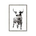 Picture of Ink Bull  _GroupedProduct_Rectangle_Portrait_Framed_Matted_