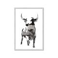Picture of Ink Bull  _GroupedProduct_Rectangle_Portrait_Framed_Matted_