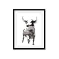 Picture of Ink Bull  _GroupedProduct_Rectangle_Portrait_Framed_Matted_