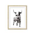Picture of Ink Bull  _GroupedProduct_Rectangle_Portrait_Framed_Matted_