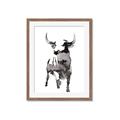 Picture of Ink Bull  _GroupedProduct_Rectangle_Portrait_Framed_Matted_