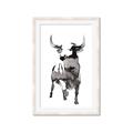 Picture of Ink Bull  _GroupedProduct_Rectangle_Portrait_Framed_Matted_