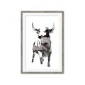 Picture of Ink Bull  _GroupedProduct_Rectangle_Portrait_Framed_Matted_