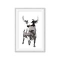 Picture of Ink Bull  _GroupedProduct_Rectangle_Portrait_Framed_Matted_
