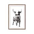 Picture of Ink Bull  _GroupedProduct_Rectangle_Portrait_Framed_Matted_