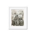 Picture of Brown & White Flower I  _GroupedProduct_Rectangle_Portrait_Framed_Matted_