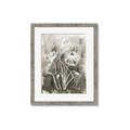 Picture of Brown & White Flower I  _GroupedProduct_Rectangle_Portrait_Framed_Matted_
