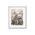 Picture of Brown & White Flower I  _GroupedProduct_Rectangle_Portrait_Framed_Matted_