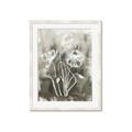 Picture of Brown & White Flower I  _GroupedProduct_Rectangle_Portrait_Framed_Matted_