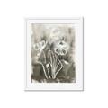Picture of Brown & White Flower I  _GroupedProduct_Rectangle_Portrait_Framed_Matted_