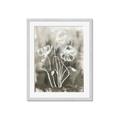 Picture of Brown & White Flower I  _GroupedProduct_Rectangle_Portrait_Framed_Matted_