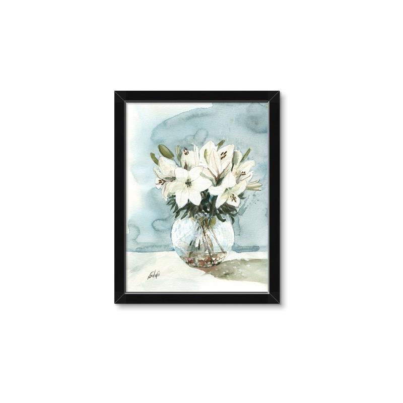 Picture of Flower In Glass Jar _GroupedProduct_Rectangle_Portrait_Framed_Matted_
