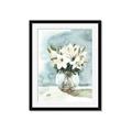 Picture of Flower In Glass Jar _GroupedProduct_Rectangle_Portrait_Framed_Matted_