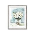 Picture of Flower In Glass Jar _GroupedProduct_Rectangle_Portrait_Framed_Matted_