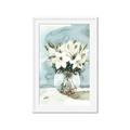 Picture of Flower In Glass Jar _GroupedProduct_Rectangle_Portrait_Framed_Matted_