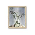 Picture of Cotton Flower In Vase II _GroupedProduct_Rectangle_Portrait_Framed_Matted_