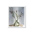 Picture of Cotton Flower In Vase II _GroupedProduct_Rectangle_Portrait_Framed_Matted_