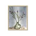 Picture of Cotton Flower In Vase II _GroupedProduct_Rectangle_Portrait_Framed_Matted_
