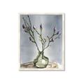 Picture of Cotton Flower In Vase II _GroupedProduct_Rectangle_Portrait_Framed_Matted_