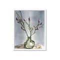 Picture of Cotton Flower In Vase II _GroupedProduct_Rectangle_Portrait_Framed_Matted_