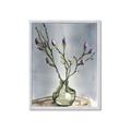 Picture of Cotton Flower In Vase II _GroupedProduct_Rectangle_Portrait_Framed_Matted_