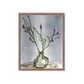 Picture of Cotton Flower In Vase II _GroupedProduct_Rectangle_Portrait_Framed_Matted_