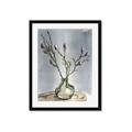Picture of Cotton Flower In Vase II _GroupedProduct_Rectangle_Portrait_Framed_Matted_