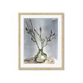 Picture of Cotton Flower In Vase II _GroupedProduct_Rectangle_Portrait_Framed_Matted_