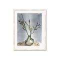 Picture of Cotton Flower In Vase II _GroupedProduct_Rectangle_Portrait_Framed_Matted_