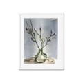 Picture of Cotton Flower In Vase II _GroupedProduct_Rectangle_Portrait_Framed_Matted_