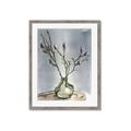Picture of Cotton Flower In Vase II _GroupedProduct_Rectangle_Portrait_Framed_Matted_