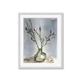 Picture of Cotton Flower In Vase II _GroupedProduct_Rectangle_Portrait_Framed_Matted_