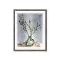 Picture of Cotton Flower In Vase II _GroupedProduct_Rectangle_Portrait_Framed_Matted_