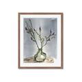 Picture of Cotton Flower In Vase II _GroupedProduct_Rectangle_Portrait_Framed_Matted_