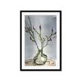 Picture of Cotton Flower In Vase II _GroupedProduct_Rectangle_Portrait_Framed_Matted_