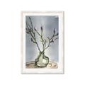 Picture of Cotton Flower In Vase II _GroupedProduct_Rectangle_Portrait_Framed_Matted_