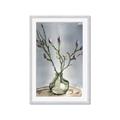 Picture of Cotton Flower In Vase II _GroupedProduct_Rectangle_Portrait_Framed_Matted_