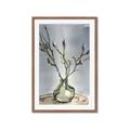Picture of Cotton Flower In Vase II _GroupedProduct_Rectangle_Portrait_Framed_Matted_