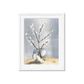 Picture of Cotton Flower In Vase _GroupedProduct_Rectangle_Portrait_Framed_Matted_