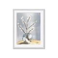 Picture of Cotton Flower In Vase _GroupedProduct_Rectangle_Portrait_Framed_Matted_